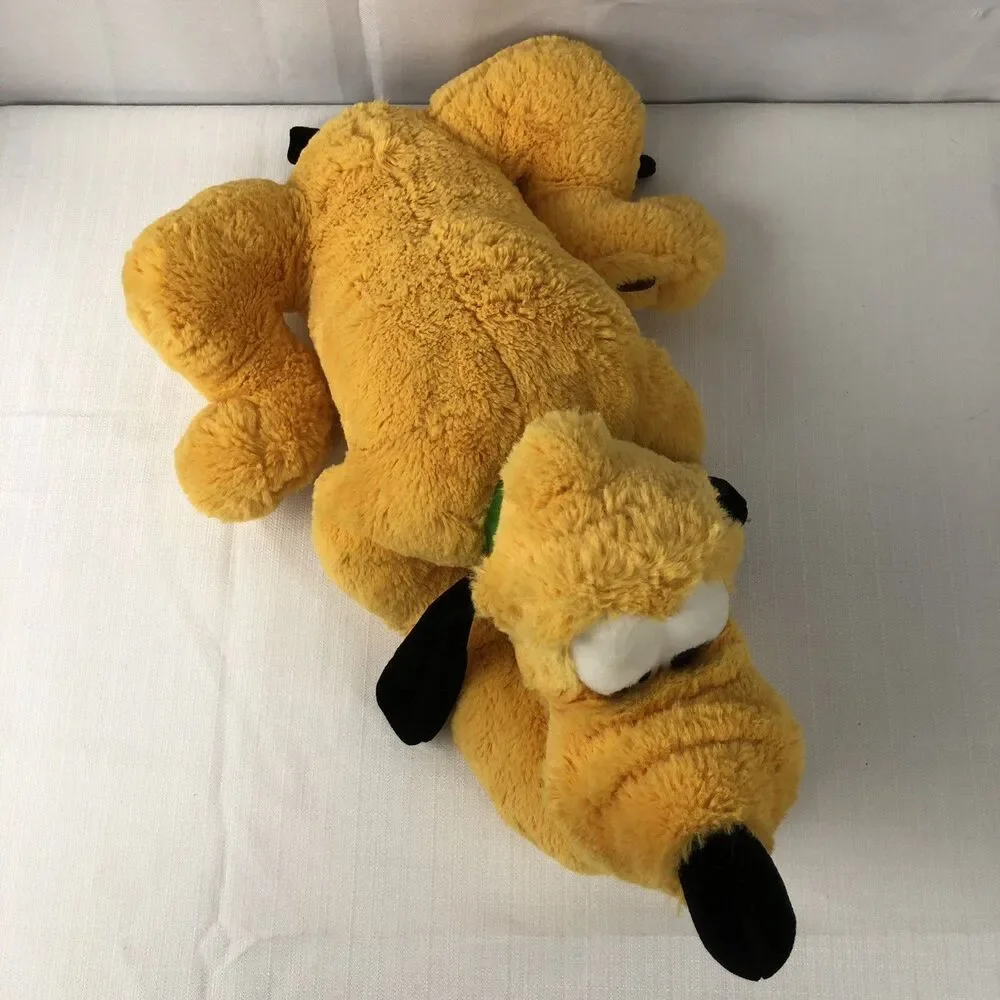 Authentic Disney Store Original Pluto Plush 16” Laying Down Stuffed Animal Dog
